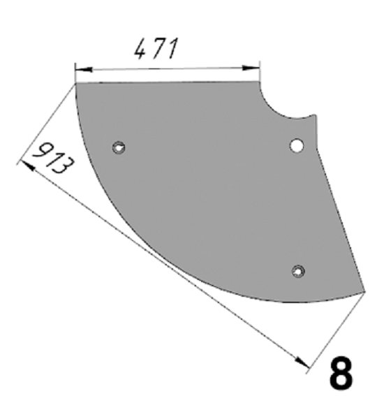Р-1069 (D089600401; 212102425) Торцевой бронелист нижний правый MARINI